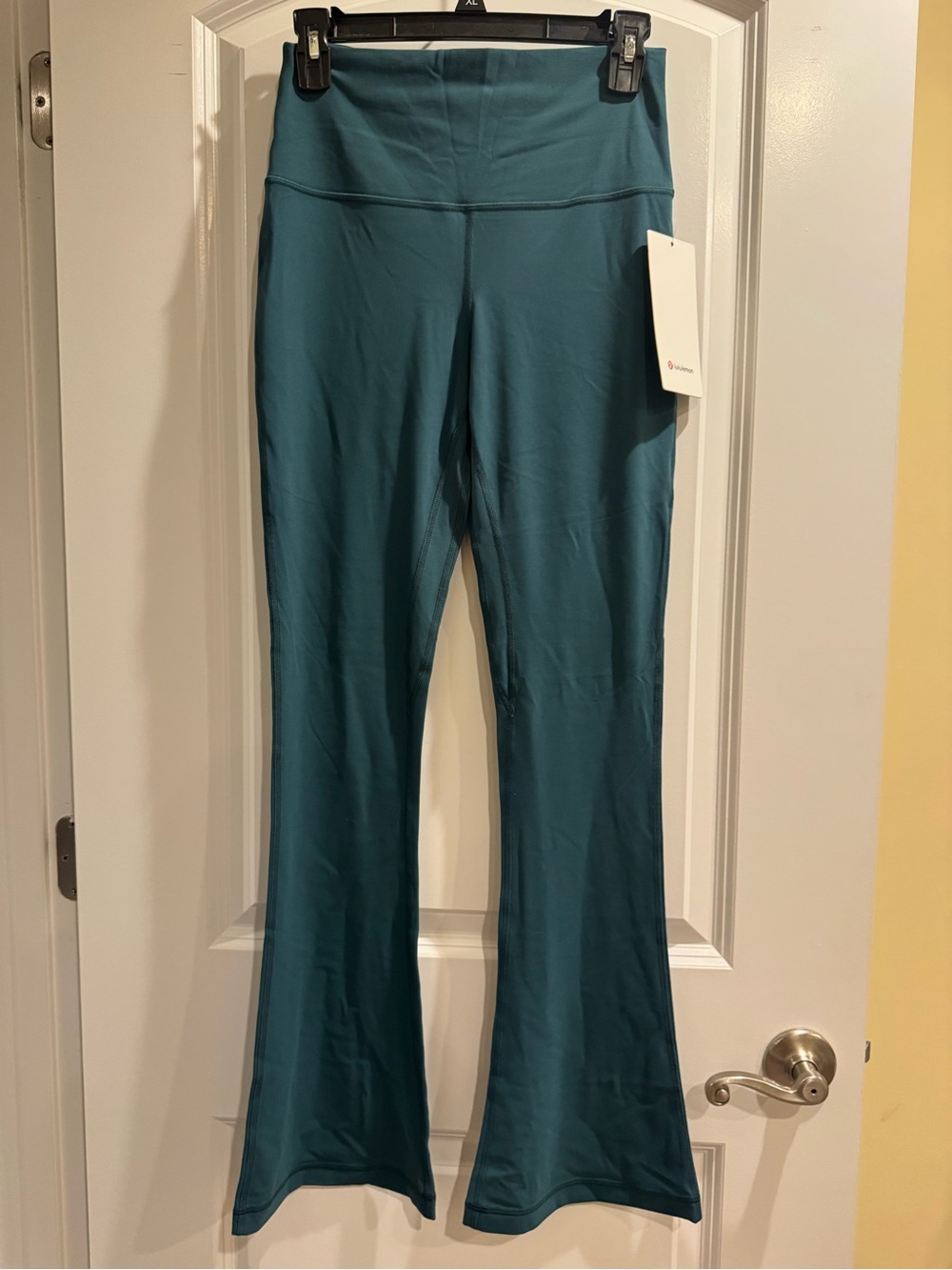 lululemon deep teal high-rise align flare leggings 32”